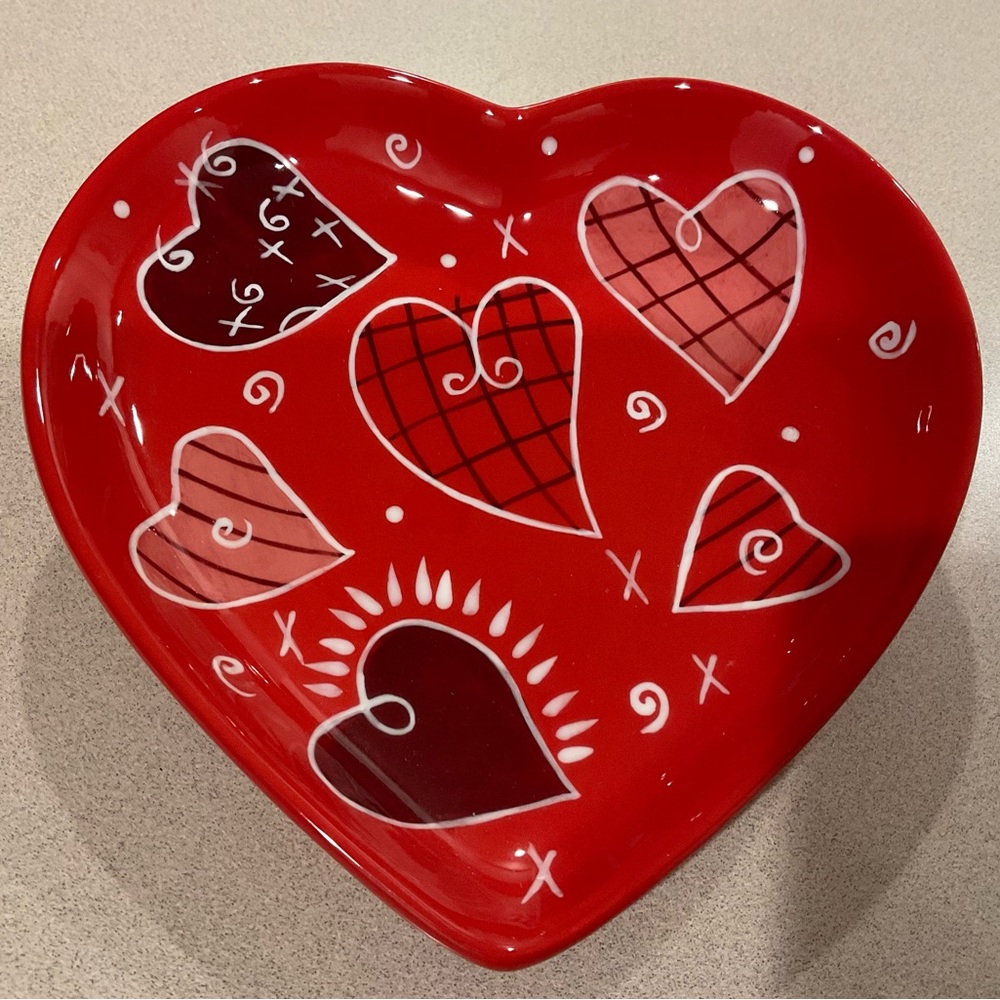 Heart valentine day dish.